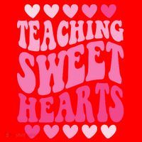 Teaching Sweet Hearts Cute Valentines Day Teacher Santa Hat thumb 1