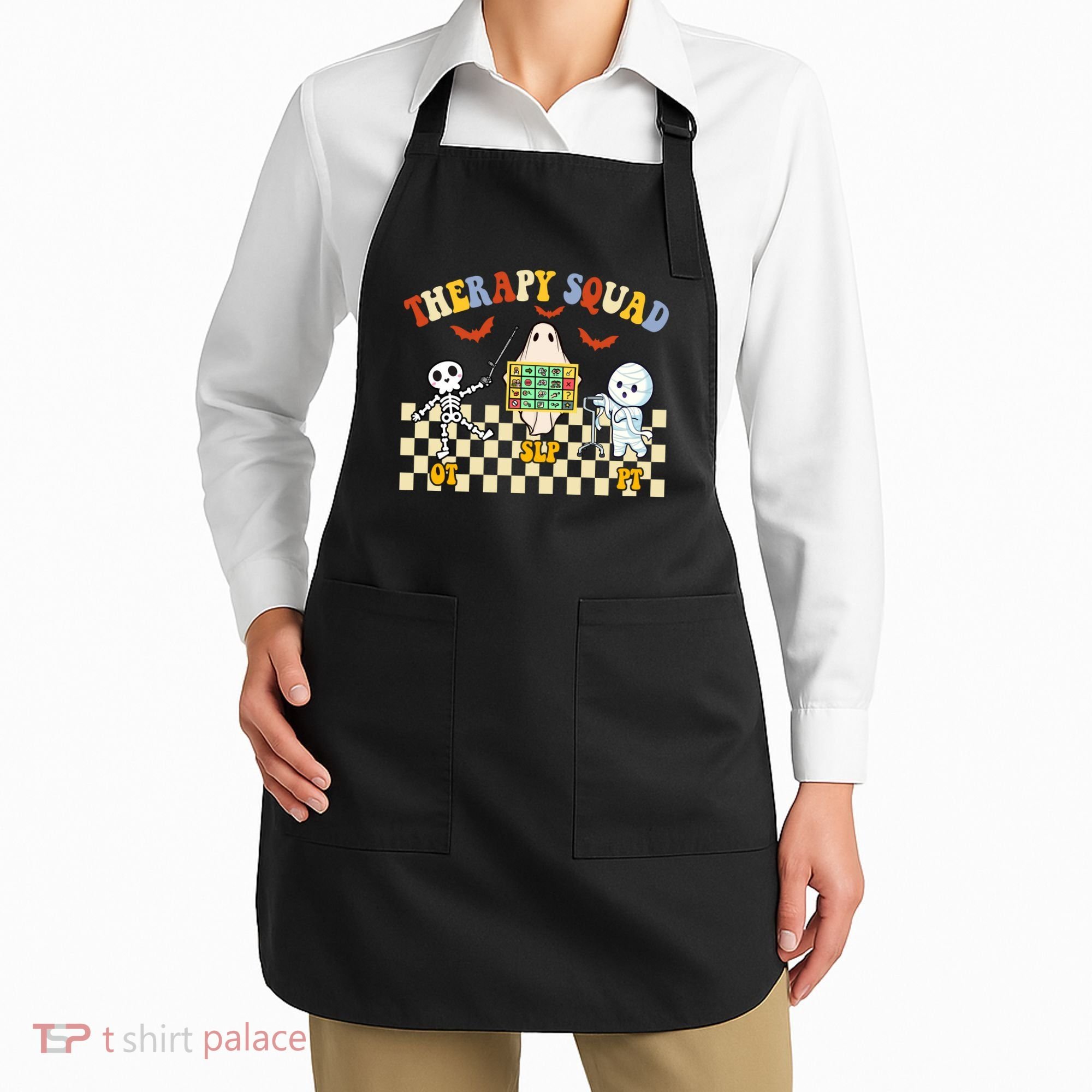 Therapy Squad Halloween Slp Ot Pt Team Apron