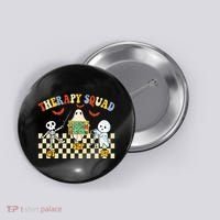 Therapy Squad Halloween Slp Ot Pt Team Button thumb 0