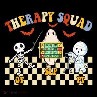 Therapy Squad Halloween Slp Ot Pt Team Bucket Hat thumb 4
