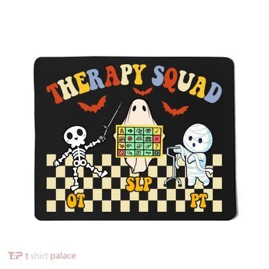 Therapy Squad Halloween Slp Ot Pt Team Mousepad