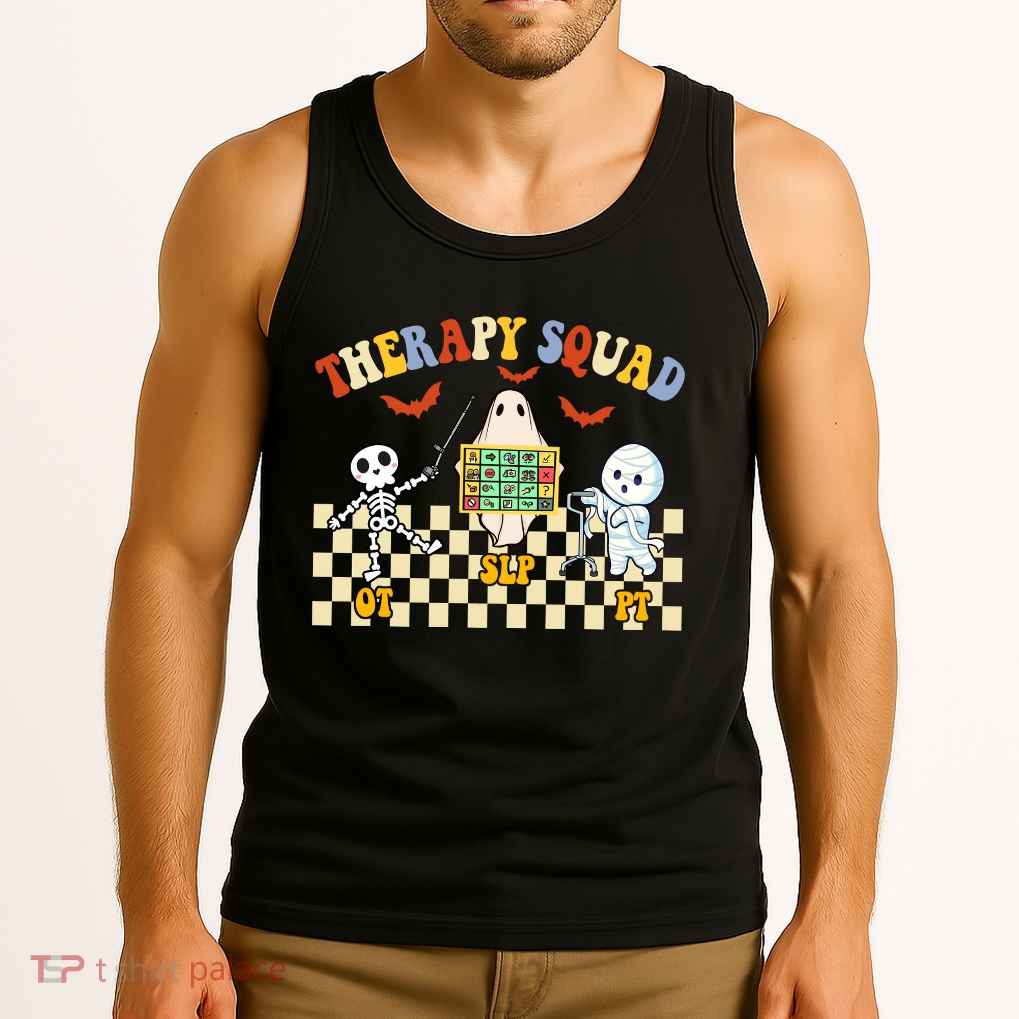 Therapy Squad Halloween Slp Ot Pt Team Tank Top