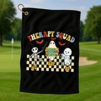 Therapy Squad Halloween Slp Ot Pt Team Golf Towel thumb 1