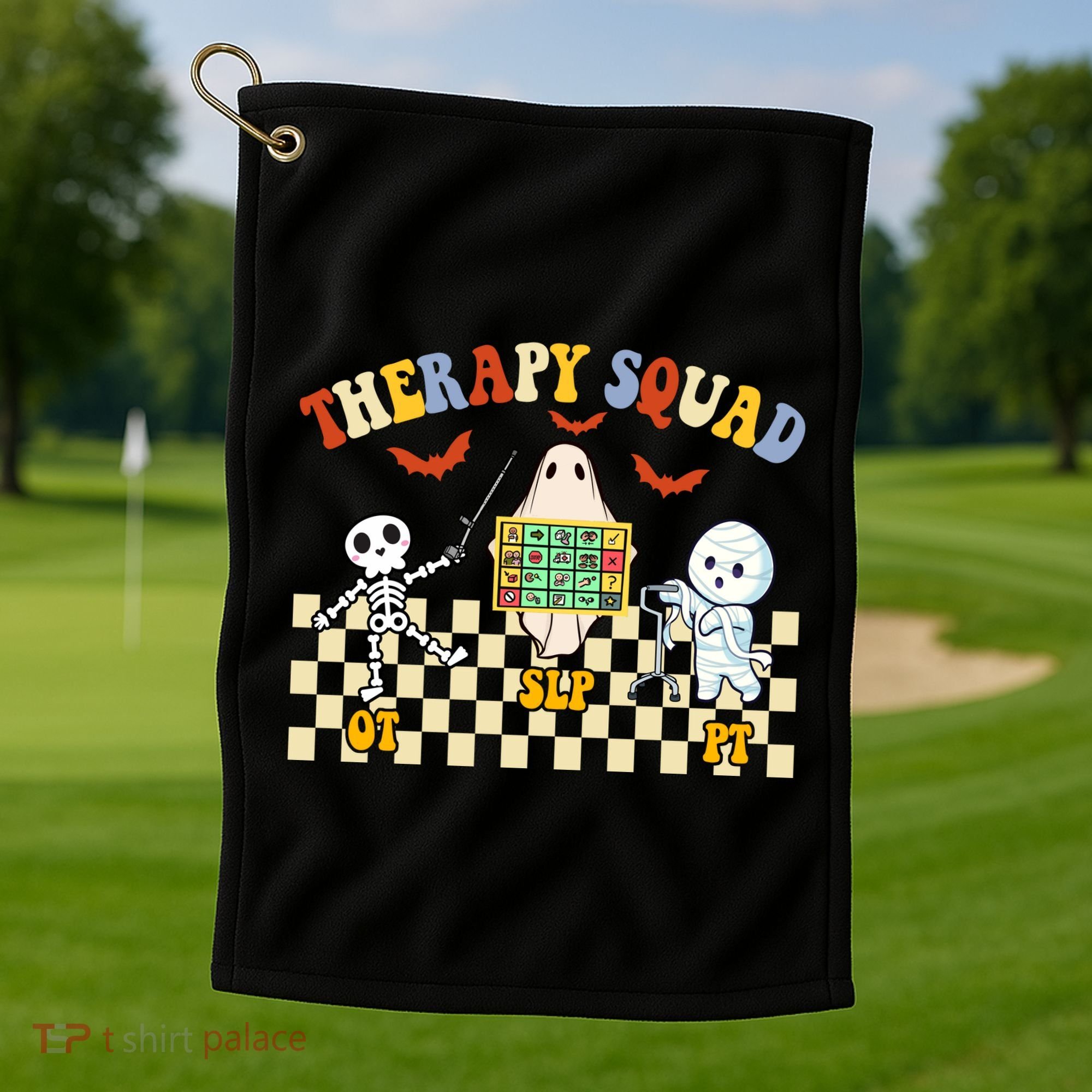 Therapy Squad Halloween Slp Ot Pt Team Golf Towel