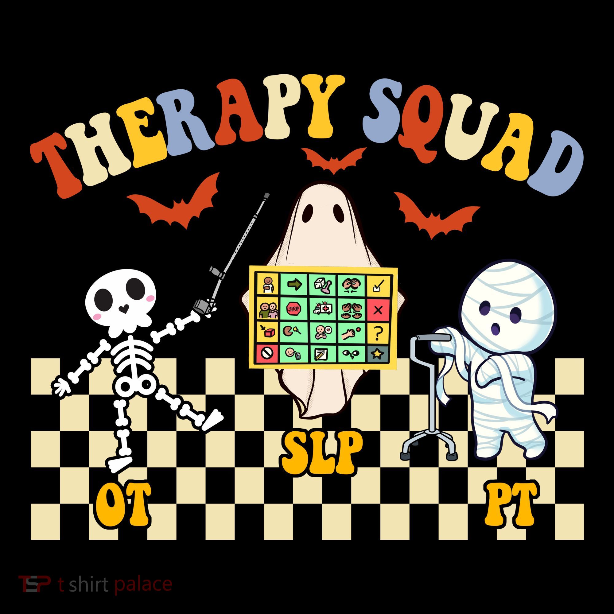 Therapy Squad Halloween Slp Ot Pt Team Women's Long Sleeve Shirt