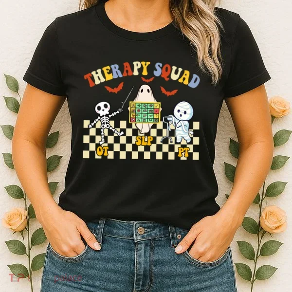 Therapy Squad Halloween Slp Ot Pt Team Women's T-Shirt