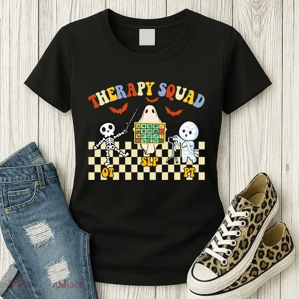 Therapy Squad Halloween Slp Ot Pt Team Women's T-Shirt