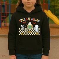 Therapy Squad Halloween Slp Ot Pt Team Kids Hoodie thumb 3