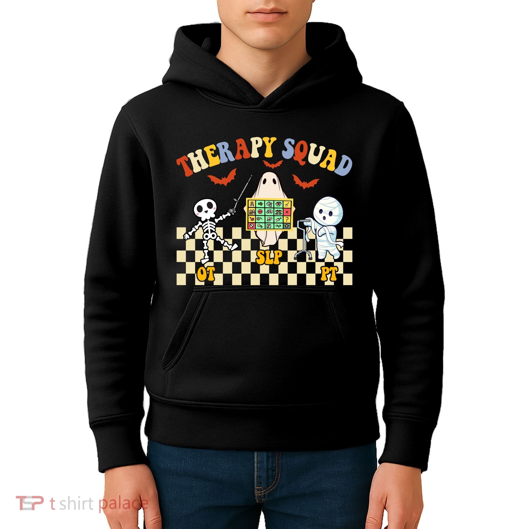 Therapy Squad Halloween Slp Ot Pt Team Kids Hoodie