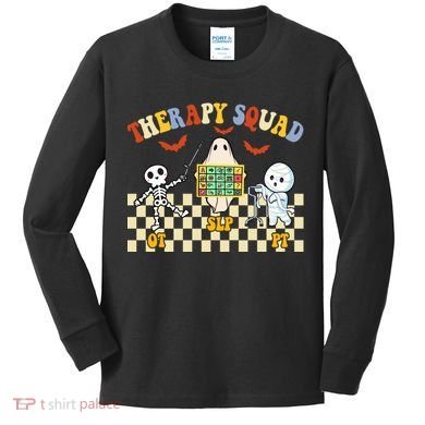 Therapy Squad Halloween Slp Ot Pt Team Kids Long Sleeve Shirt