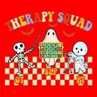 Therapy Squad Halloween Slp Ot Pt Team Santa Hat thumb 1