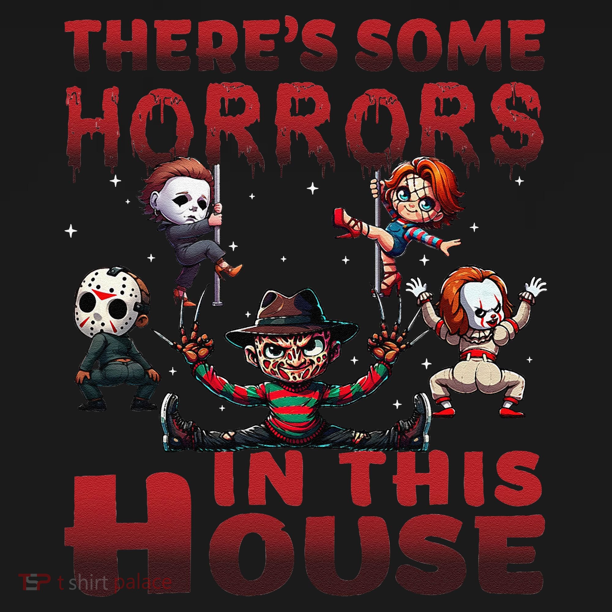 ThereS Some Horrors In This House Funny Horror Characters Gift Visor
