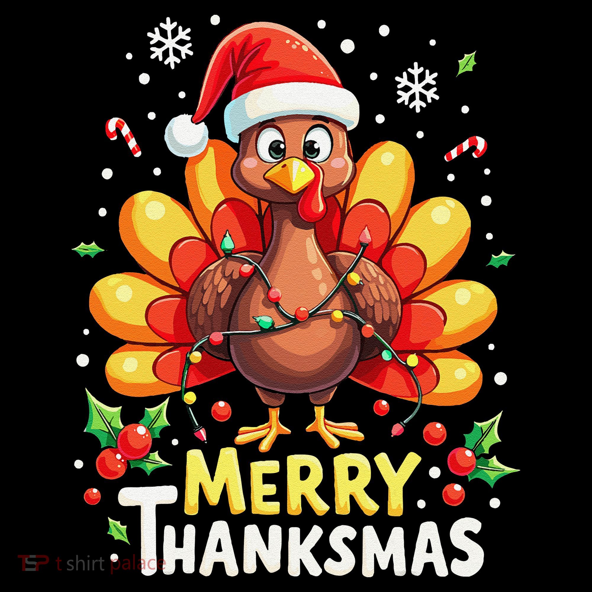 Turkey Santa Happy Merry Thanksmas Thanksgiving Christmas Coffee Mug