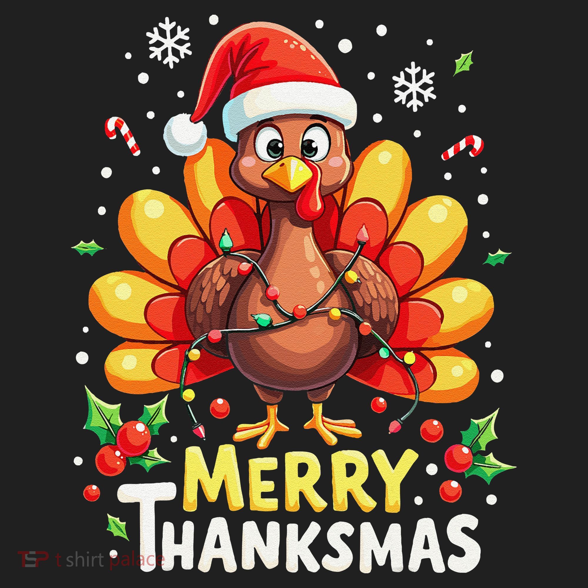 Turkey Santa Happy Merry Thanksmas Thanksgiving Christmas Beanie