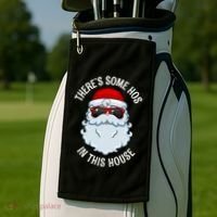 ThereS Some Ho Ho HoS In This House Funny Gift Golf Towel thumb 2