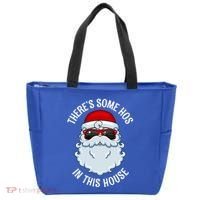 ThereS Some Ho Ho HoS In This House Funny Gift Tote Bag thumb 0