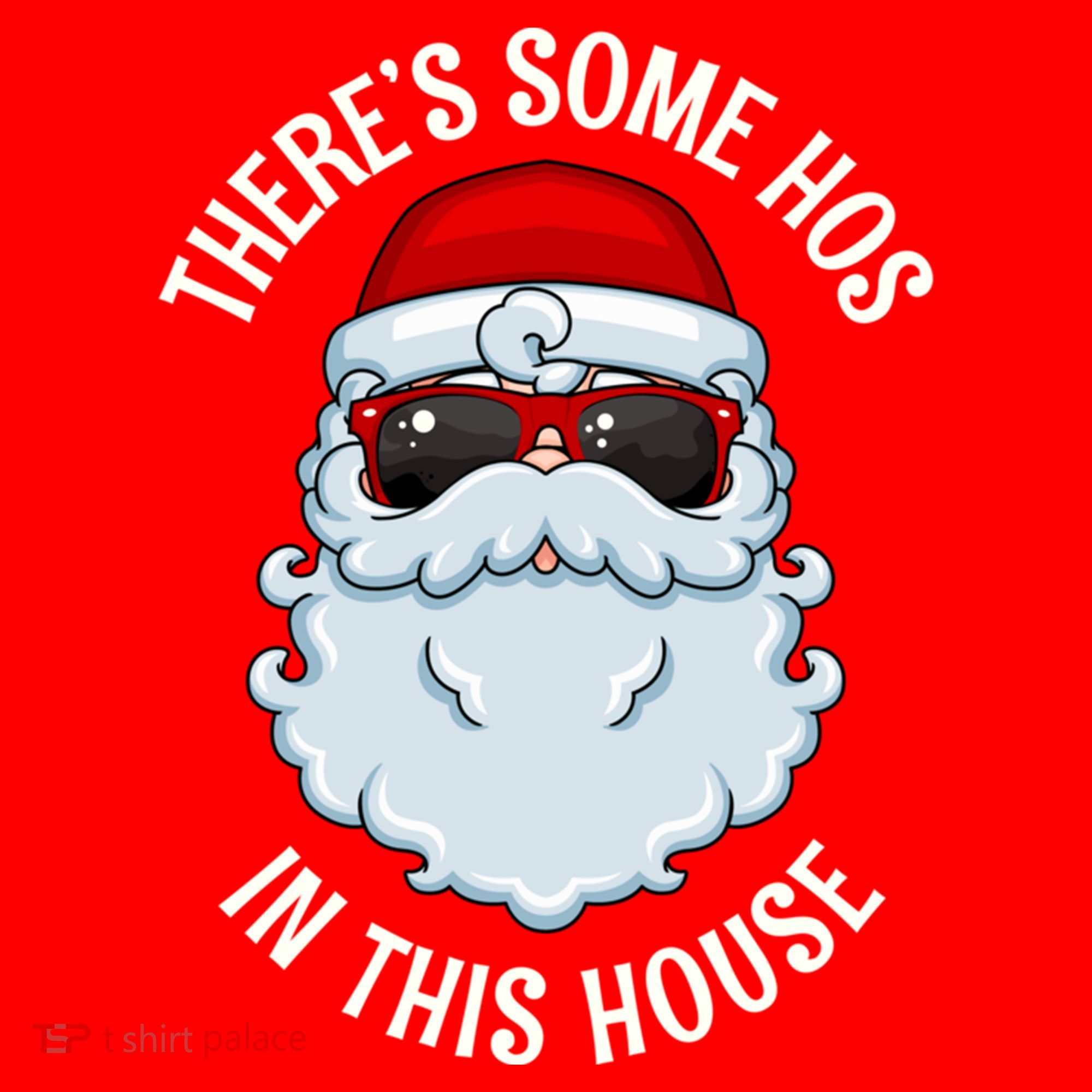 ThereS Some Ho Ho HoS In This House Funny Gift Santa Hat