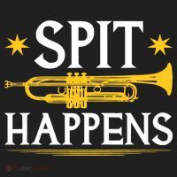 Trumpet Spit Happens Marching Band Jazz Music Women's Sweatshirt thumb 2