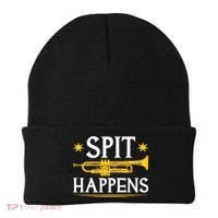 Trumpet Spit Happens Marching Band Jazz Music Beanie thumb 0