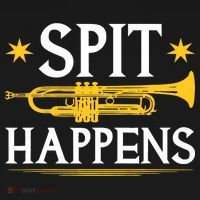 Trumpet Spit Happens Marching Band Jazz Music Ornament thumb 1