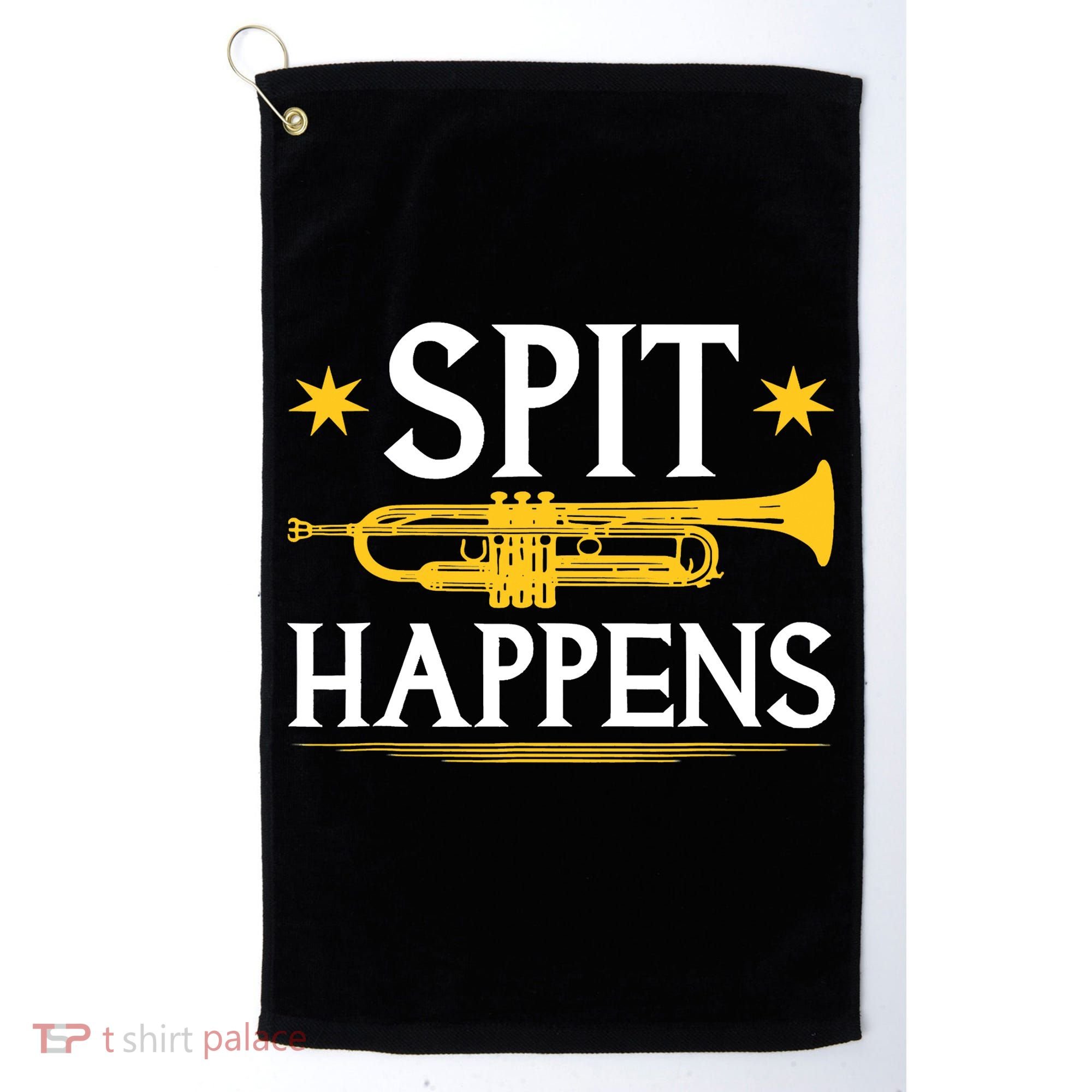 Trumpet Spit Happens Marching Band Jazz Music Golf Towel