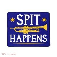 Trumpet Spit Happens Marching Band Jazz Music Mousepad thumb 0