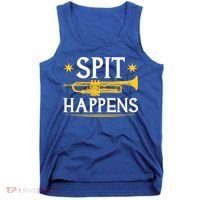 Trumpet Spit Happens Marching Band Jazz Music Tank Top thumb 0