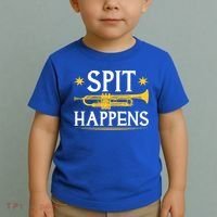 Trumpet Spit Happens Marching Band Jazz Music Toddler T-Shirt thumb 2