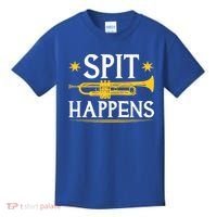 Trumpet Spit Happens Marching Band Jazz Music Kids T-Shirt thumb 0
