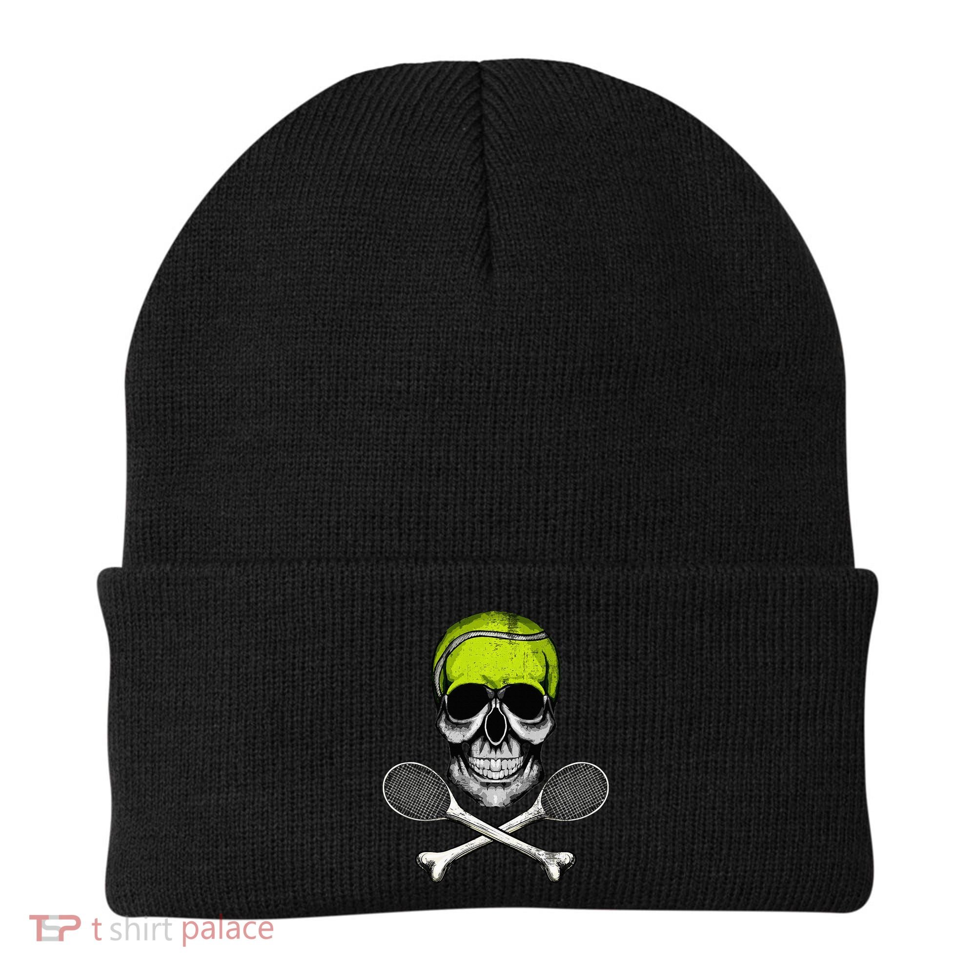 Tennis Skull Halloween Spooky Tennis Halloween Beanie