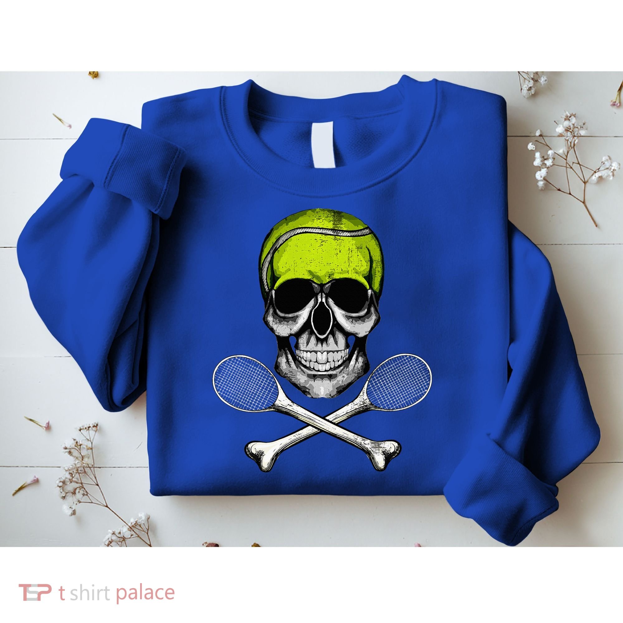 Tennis Skull Halloween Spooky Tennis Halloween Sweatshirt