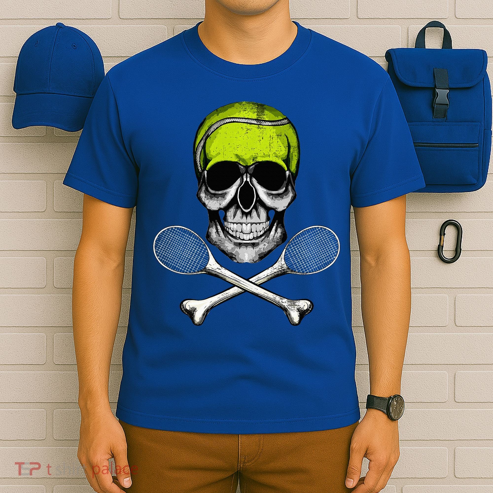 Tennis Skull Halloween Spooky Tennis Halloween T-Shirt