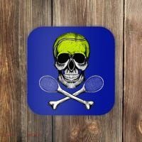 Tennis Skull Halloween Spooky Tennis Halloween Coaster thumb 0