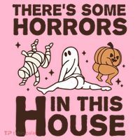 Theres Some Horrors In The House Funny Halloween Twerk Long Sleeve Shirt thumb 2