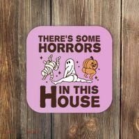 Theres Some Horrors In The House Funny Halloween Twerk Coaster thumb 0