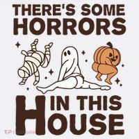 Theres Some Horrors In The House Funny Halloween Twerk Beanie thumb 2
