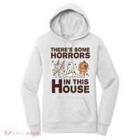 Theres Some Horrors In The House Funny Halloween Twerk Women's Hoodie thumb 0