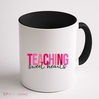 Teaching Sweet Hears Cute Valentine Teacher Coffee Mug thumb 1