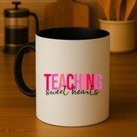 Teaching Sweet Hears Cute Valentine Teacher Coffee Mug thumb 4