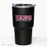 Teaching Sweet Hears Cute Valentine Teacher Tumbler thumb 0