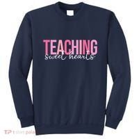 Teaching Sweet Hears Cute Valentine Teacher Sweatshirt thumb 0
