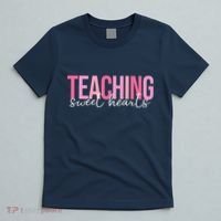 Teaching Sweet Hears Cute Valentine Teacher T-Shirt thumb 5