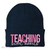 Teaching Sweet Hears Cute Valentine Teacher Beanie thumb 0