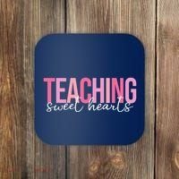 Teaching Sweet Hears Cute Valentine Teacher Coaster thumb 0