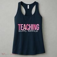 Teaching Sweet Hears Cute Valentine Teacher Women's Tank Top thumb 3