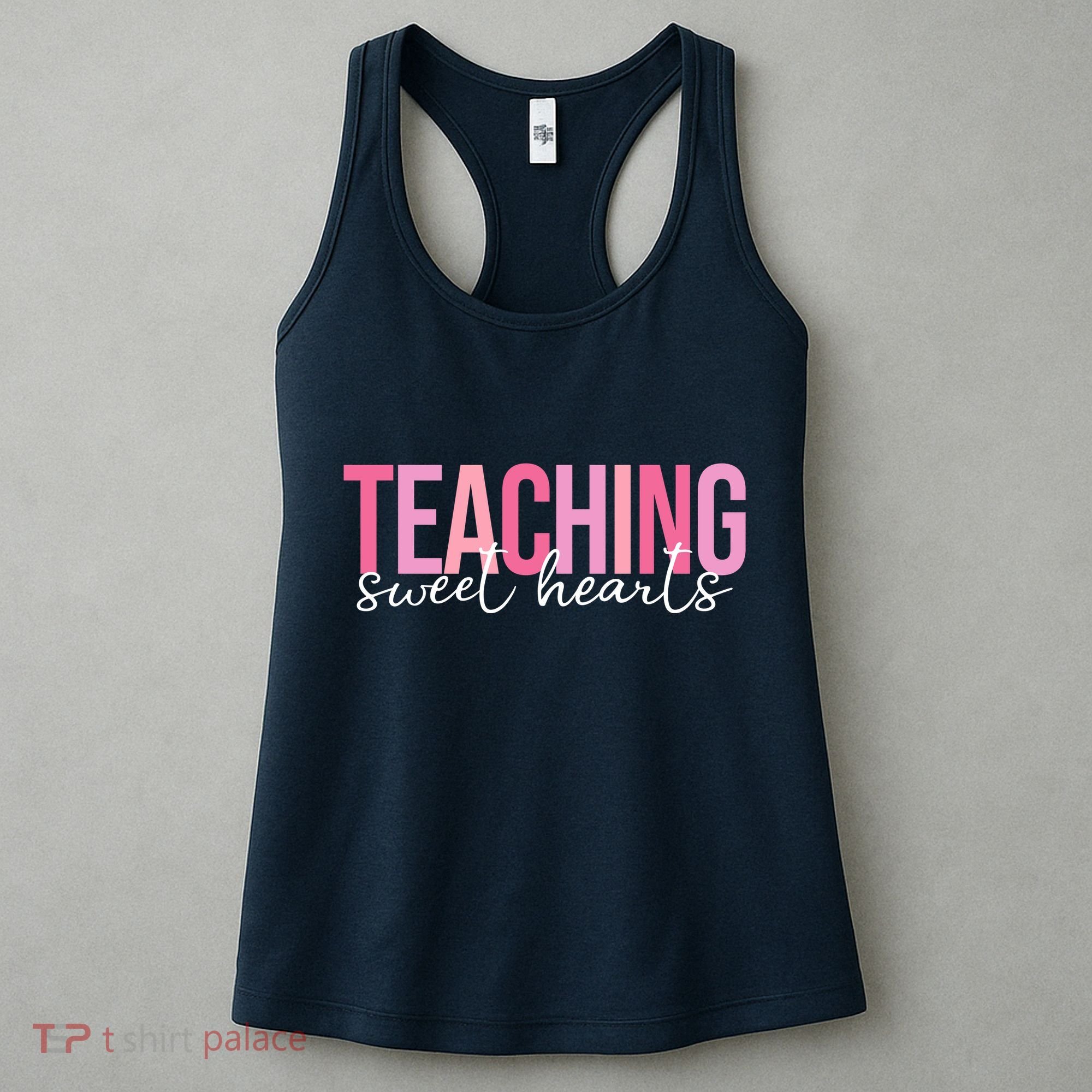 Teaching Sweet Hears Cute Valentine Teacher Women's Tank Top