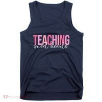 Teaching Sweet Hears Cute Valentine Teacher Tank Top thumb 0