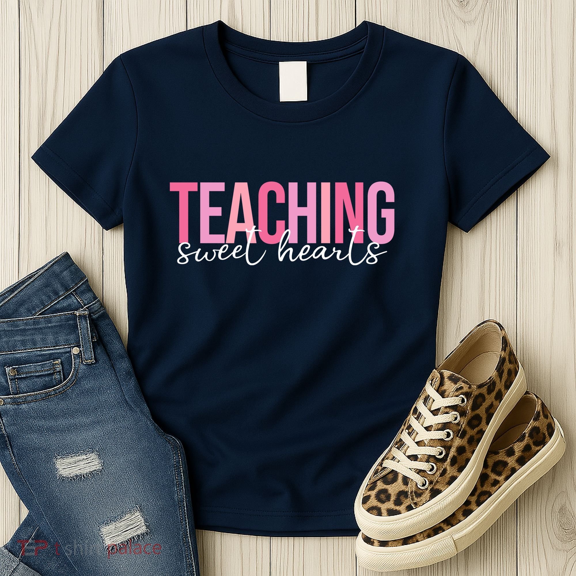 Teaching Sweet Hears Cute Valentine Teacher Women's T-Shirt
