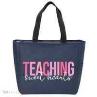 Teaching Sweet Hears Cute Valentine Teacher Tote Bag thumb 0