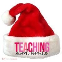 Teaching Sweet Hears Cute Valentine Teacher Santa Hat thumb 0
